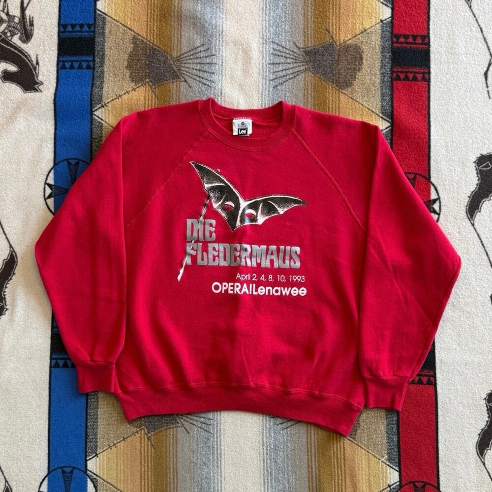 Vintage 90s Die Fledermaus Opera Lenawee Crewneck Sweatshirt Size XL USA Made